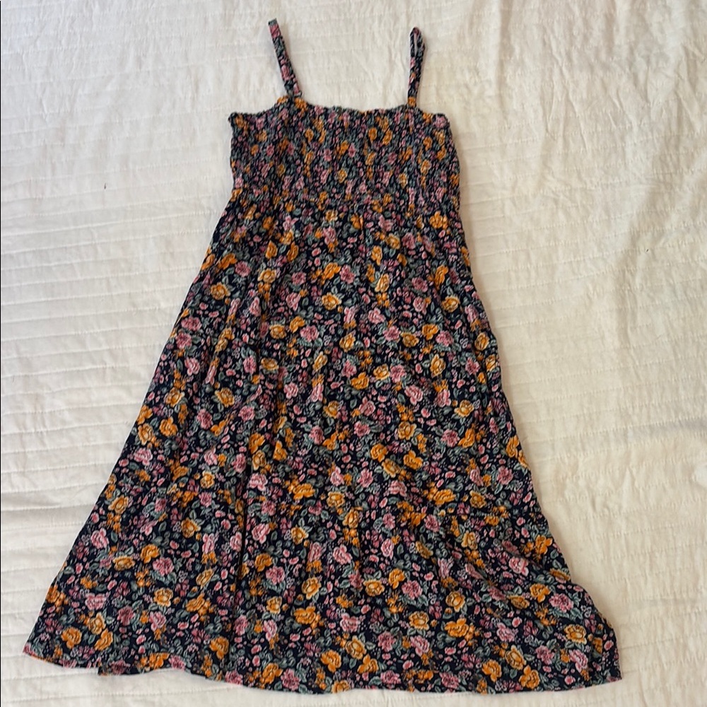 Old Navy Kids Dress - Black with Pink and Yellow Floral